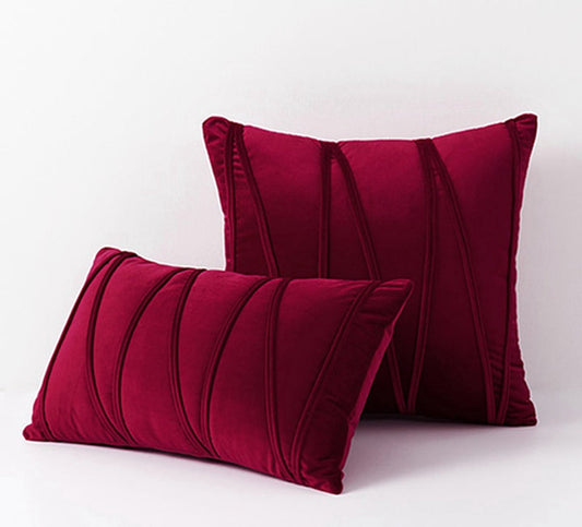 Pack of 2pack velvet fancy cushion  ( maroon  )