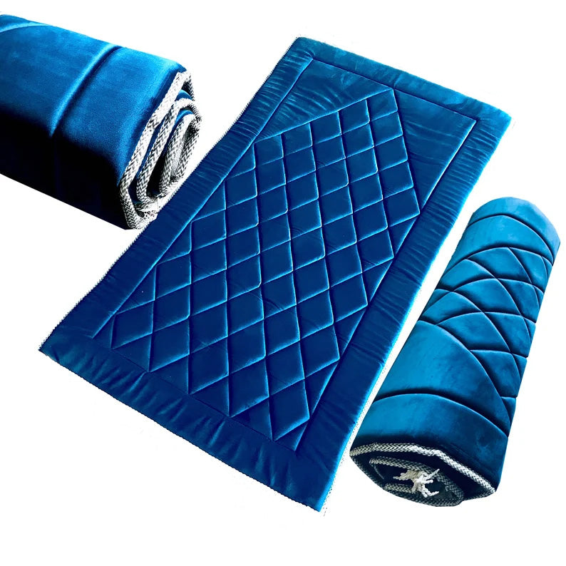 Luxury velvet fabric prayer mat  ( navy blue )