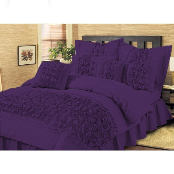 Embellished Comforter Set - Purple